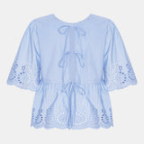 LulaIC Top - Light Blue Embroidery