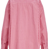 JXJamie LS Relaxed Poplin Shirt - Cerise Stripe