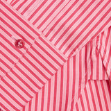 JXJamie LS Relaxed Poplin Shirt - Cerise Stripe