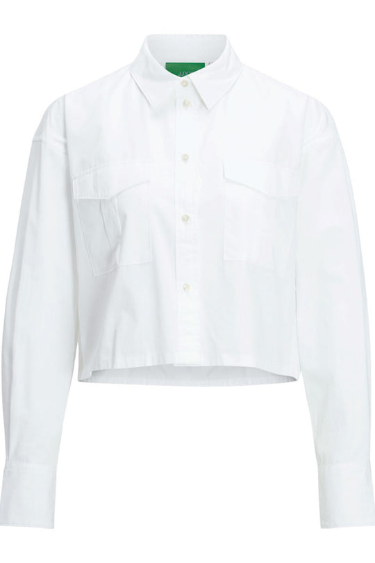 JXSolly Cropped Skjorte - Hvid