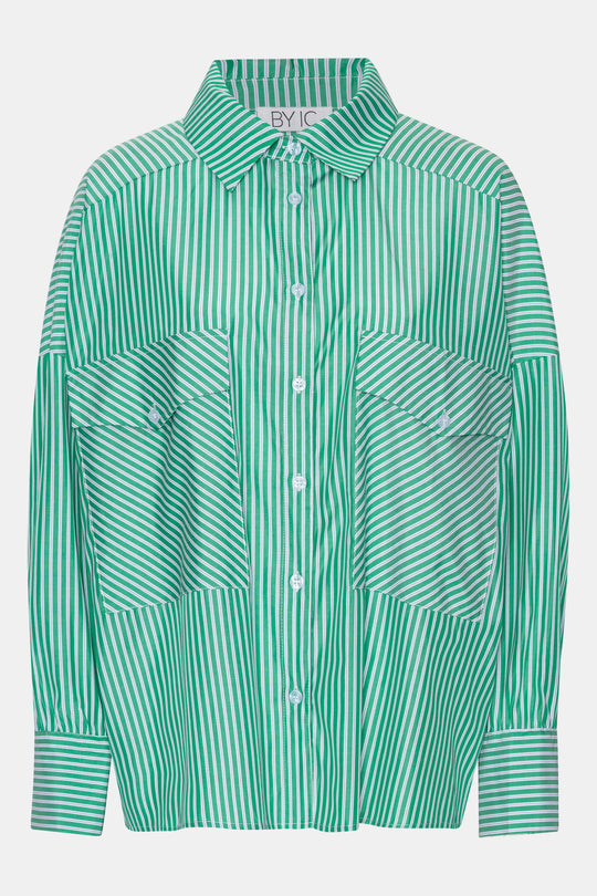 RilloIC Skjorte - Grøn Hvid Stribet