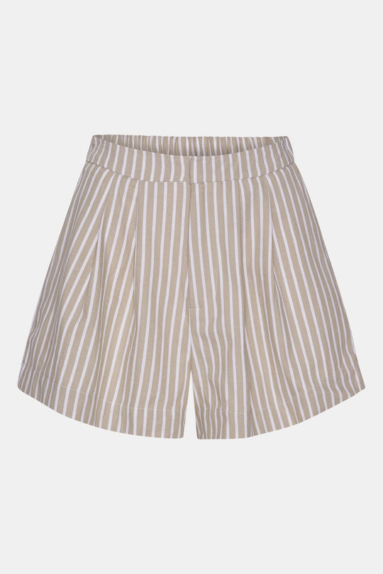AlbaIC Shorts - Beige Stribet