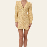 AddyIC Dress - Yellow Flower Print