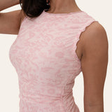 MiraIC Mesh Dress - Light Pink Floral