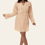 OfeliaIC Wrap Dress - Yellow Flower Print