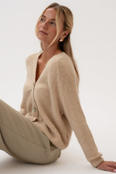 VickyIC Cardigan - Råhvid