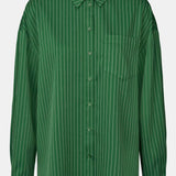 LivaIC Shirt - Dark Green Pinstripe