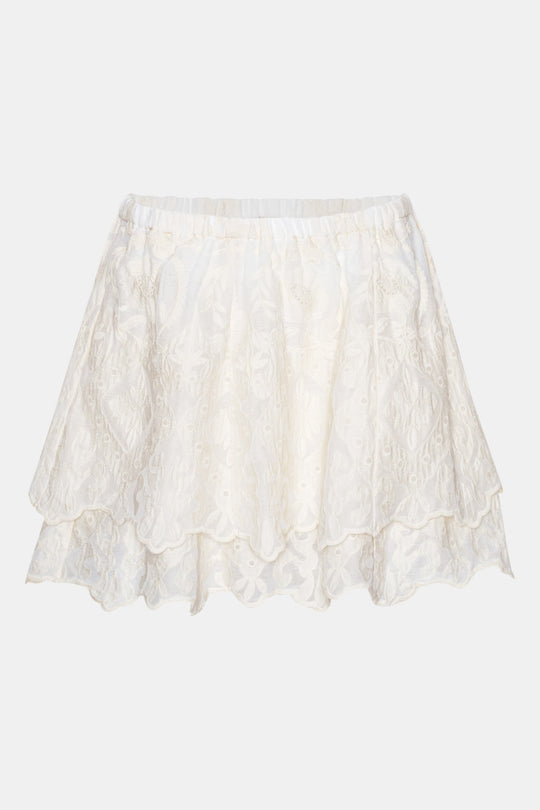 EllinorIC Mini Nederdel (Forudbestilling lev. uge 21) - Råhvid