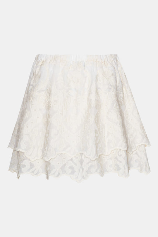 EllinorIC Mini Nederdel (Forudbestilling lev. uge 21) - Råhvid