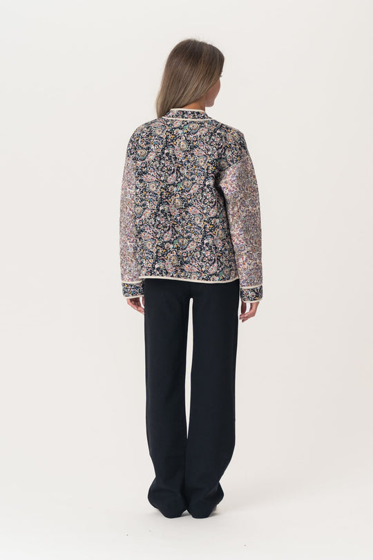 EmmyIC Quilted Jakke - Mørk Multifarvet