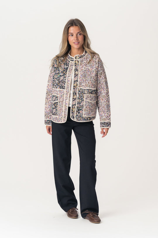 EmmyIC Quilted Jakke - Mørk Multifarvet