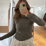 JXLara Soft Crew Neck Knit - Brindle