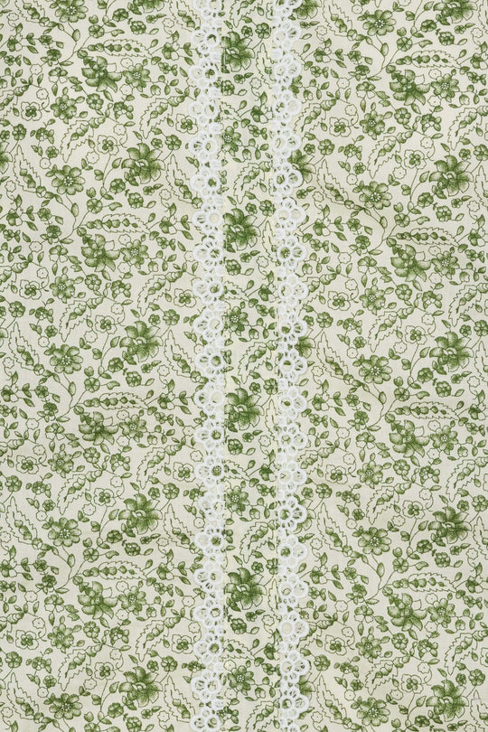 LiaIC Skjorte - Grønt Blomsterprint