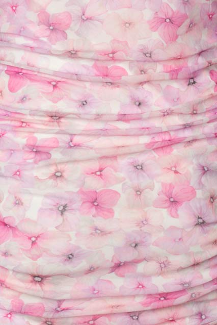 LilyIC Mesh Kjole - Pink Blomsterprint