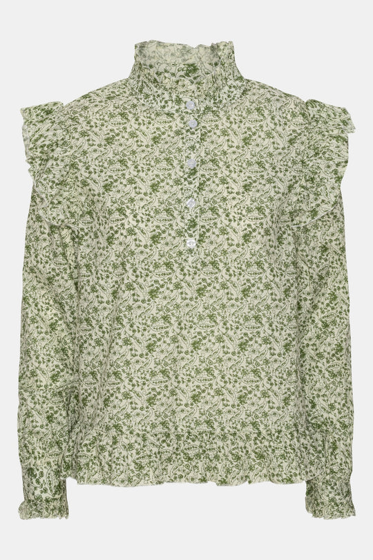 NunaIC Skjorte - Grøn Blomsterprint