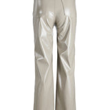 JXKenya HW Straight Faux Leather Pant - Brindle Shiny