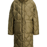 JXLenora Shiny Quilted Coat - Burnt Olive
