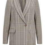 JXMary Check Blazer - Oatmeal Check