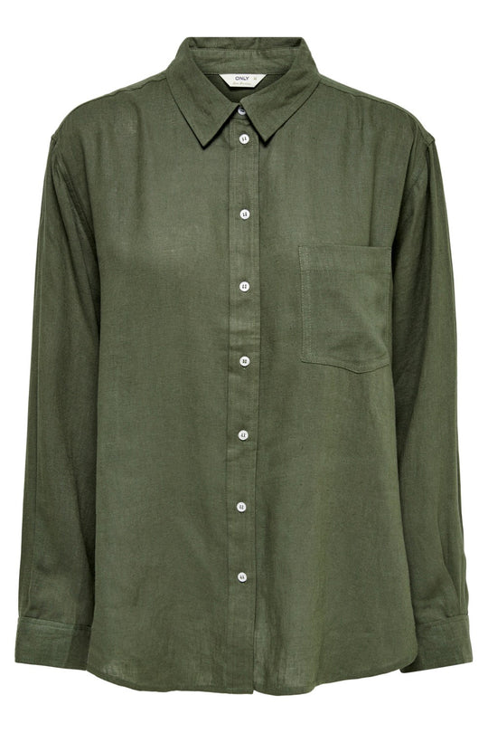 ONLTokyo Skjorte - Mørkegrøn