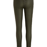 OBJBelle MW Coated Leggings - Forest Night