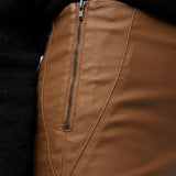 OBJBelle MW Coated Leggings - Dark Earth